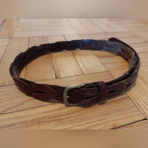 Vintage Braided Leather Belt